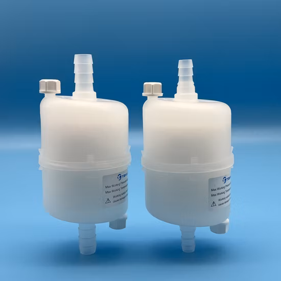 高性能絶対浄水フィルターカートリッジ 0.01/0.1 ミクロンの疎水性 PTFE プリーツ加工、圧縮空気ガス発酵用、PP 微細孔膜フィルター付き